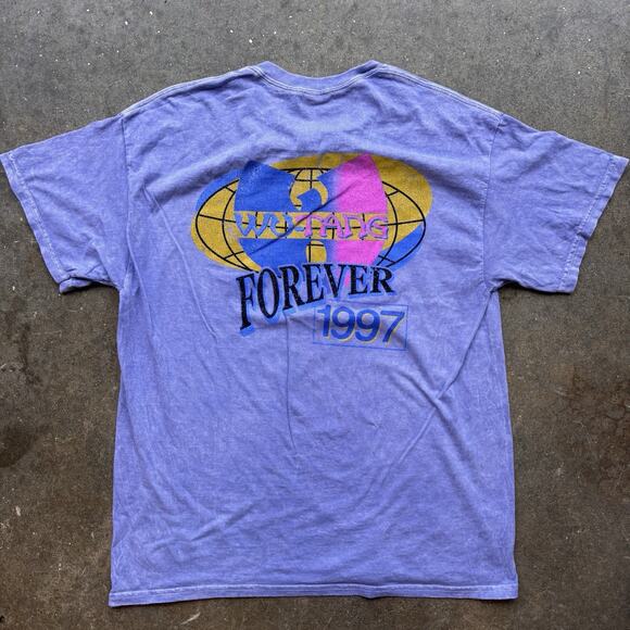 Wu Tang Forever Faded Purple Vintage Style T-shirt Boho 90s NWOT Size Large - Picture 1 of 5